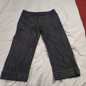 Express Grey Pinstripe Cropped Pants